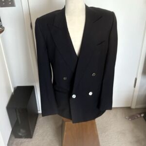 Ermenegildo Zegna  Sport Coat Jacket Double Breasted Blue MENS SIZE 48 EU 38 US